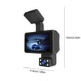thumbnail image 3 of Tgbvmt 1080P Car Dash Cam 3 Inch Screen Wide Angle Front Rear Parking Monitoring Loop Recording Motion Detection Vehicle Travel Safety Evidence Recording Night Vision Holiday Gift, 3 of 9