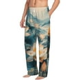 thumbnail image 6 of Salouo Mountain Lotus Serenity Print Pajama Pants for Men, Lounge Pants Elastic Waistband Casual Men's sleepwear Loungewear Sleep Pajama Pant -Small, 6 of 7