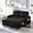 Black, variant on 58 Inch Chenille Pull Out Sofa Bed with USB Ports, 3-Position Adjustable Backrest Loveseat Sleeper for Living Room, Apartment, Blue