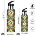 thumbnail image 2 of Yayeee 20oz Insulated Water Bottle Double Wall Stainless Steel with Flip Straw Lid, Geometric Patterns, 2 of 7