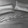 thumbnail image 4 of Madison Park Satin Wrinkle-Free Luxurious 6-Piece Sheet Set Grey Full, 4 of 8