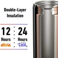 thumbnail image 5 of Vacuum Insulated Premium Water Bottle with Rechargeable Bluetooth Speaker - Steel Double Wall Design + Lights, Convenient drinking spout, Lid Lock, and Carry Handle (700ml/23.6 oz) Black, 5 of 7