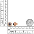 thumbnail image 6 of Gem Stone King 18K Rose Gold Plated Silver Stud Earrings with Jackets Mystic Topaz and Moissanite (2.72 Cttw), 6 of 6