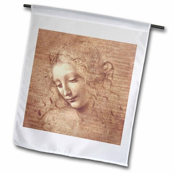 3dRose, La Scapigliata, 12 x 18 inch Garden Flag