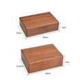 thumbnail image 2 of Walnut Mini Jewelry Box Simple Design Natural Wood Walnut Necklace Bracelets Jewel Display Organizer, 2 of 6