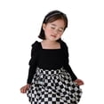 thumbnail image 3 of Uccdo Toddler Girls Casual Long Sleeve T-shirt Blouse Kids Square Neck Slim Tops Tees 1-5T, 3 of 5