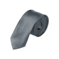 thumbnail image 1 of INSPIRE CHIC Cravate Homme Auto-Nouée Couleur Unie Affaires Fête Cravates Fines Gris Taille Unique, 1 of 6
