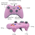 thumbnail image 2 of USB Wired Game Pad Controller for Xbox 360, Xbox 360 Slim, Windows PC - Replacement USB Wired Gamepad (Pink), 2 of 7