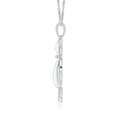 thumbnail image 2 of ANGARA Natural Classic Diamond Cat Pendant in 14K White Gold for Women (Size-1.3mm | Color-H| Clarity-SI2) | April Birthstone, Birthday, Anniversary, Jewelry Gift for Women | Natural Diamond Necklace, 2 of 8