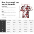 thumbnail image 5 of Susaid Lilies Flowers Print Short Sleeve Shirts Button Down Casual Shirts Summer Beach Aloha Button Down Short Sleeve for Men ,X-Large, 5 of 7
