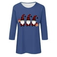 thumbnail image 5 of Jsaierl Merry Christmas Shirts for Women Plus Size Christmas Graphic Tees Stretch Crewneck T-shirt 3/4 Sleeve Holiday Blouse Tops Christmas Gifts, 5 of 5