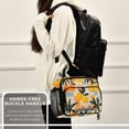 thumbnail image 6 of Plaids Trees Oranges Lemons Flowers Tropical Insulated Lunch Bag Portable Cooler Bag Mommy Bag Large Capacity 6L, 6 of 9