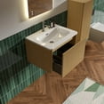 thumbnail image 3 of CITTANEO 24" Mid Century Bathroom Vanity with Sink, Modern Bathroom Cabinet with Push-Open Drawer, Natural Oak, 3 of 7