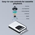 thumbnail image 3 of Reshow Cassette Tape Recorder Portable with Built-in Speaker USB C Converter White, 3 of 9