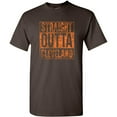 thumbnail image 6 of UGP Campus Apparel Straight Outta Cleveland T-Shirt - Medium - Brown, 6 of 6
