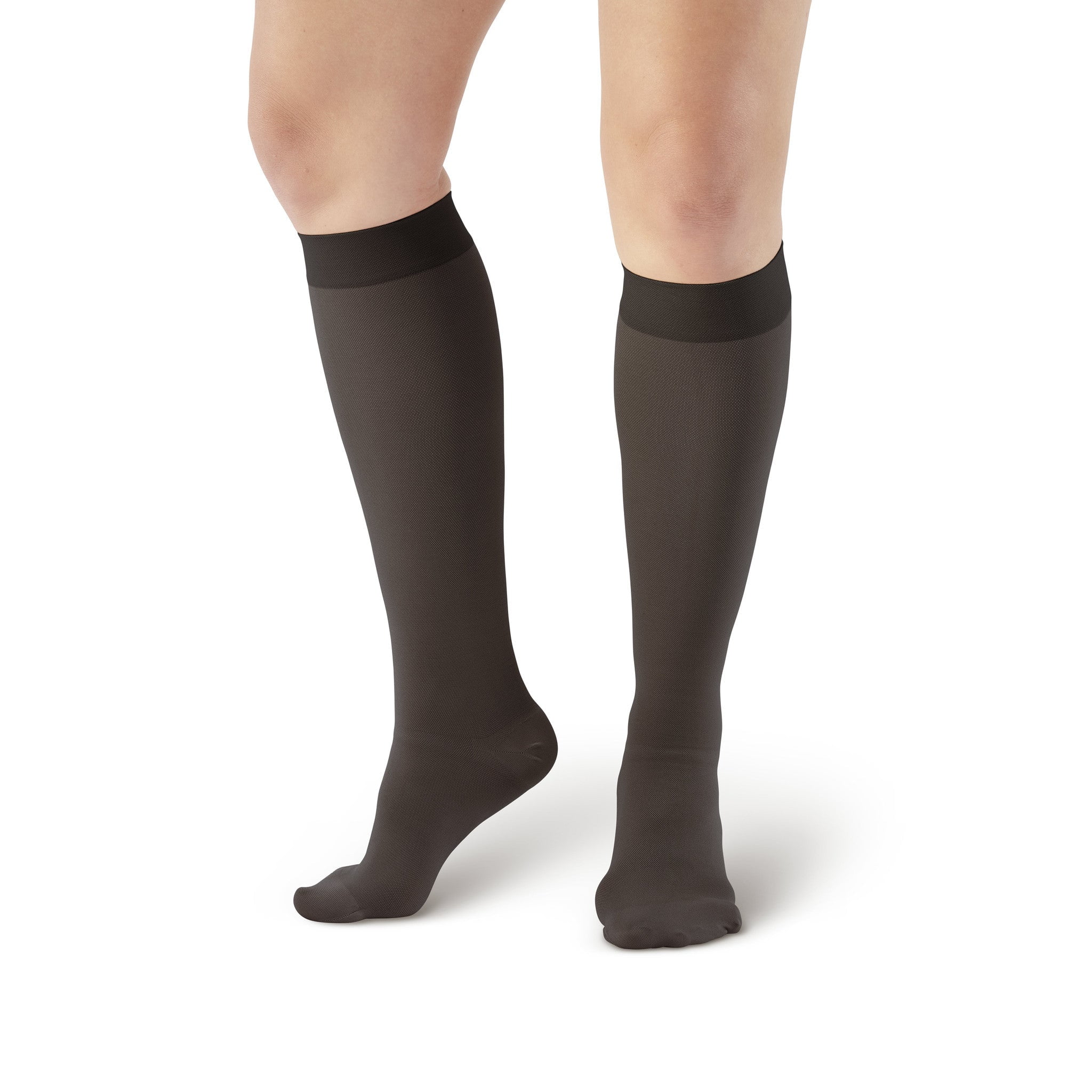 Ames Walker AW Style 200 Medical Support Closed Toe 20-30 mmHg Firm Compression Knee High Stockings Beige XXLarge Wide Short