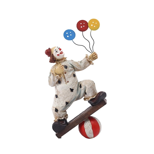 Figura de payaso para escritorio, adorno artístico, estatua de payaso moderna, escultura para comedor Estilo B