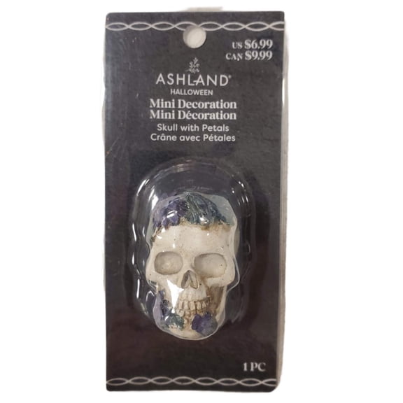 Ashland Halloween Mini Decoration Skull with Petals 2 in