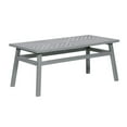 thumbnail image 1 of Walker Edison Extérieur Bois Patio Chevron Table Basse en Gris Lavable, 1 of 5