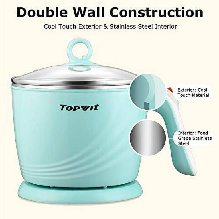 Topwit Electric Hot Pot Mini Electric Cooker Noodles Cooker