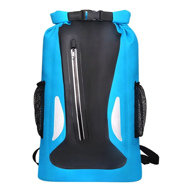 Eigraketly Mochilas impermeables Mochila conveniente seca Gran capacidad Multiusos Bolsa de aplicación amplia Senderismo Natación al aire libre Mochilas de mochilero Azul