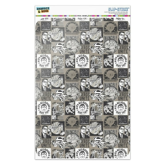 Superman Grey Pattern Home Business Office Sign