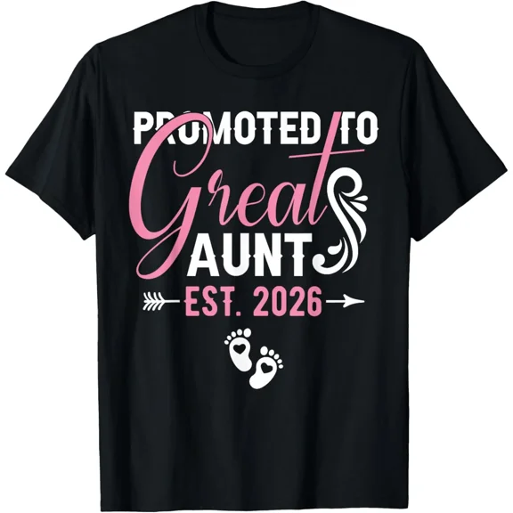 Great Aunt Promotion Est 2026 Cute Family Announcement Celebration Unisex T-Shirt, up to size 5XL
