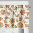 thumbnail image 3 of Ambesonne Paisley Valance Pack of 2, Ottoman Vivid Design, 54"X18", Avocado Green Vermilion, 3 of 5