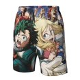 thumbnail image 5 of Anime Mha My Hero Academia Men's Beach Shorts Swim Trunks Casual Quick Dry Board Shorts Swimwear with Mesh Lined and Pockets, 5 of 8