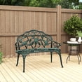 thumbnail image 2 of Outsunny 40 "banc de jardin à motif de fleurs de patio, 2 of 10