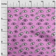 thumbnail image 2 of oneOone Georgette Viscose Purple Fabric Eye Print Fabric For Sewing Printed Craft Fabric By The Yard 42 Inch Wide, 2 of 5