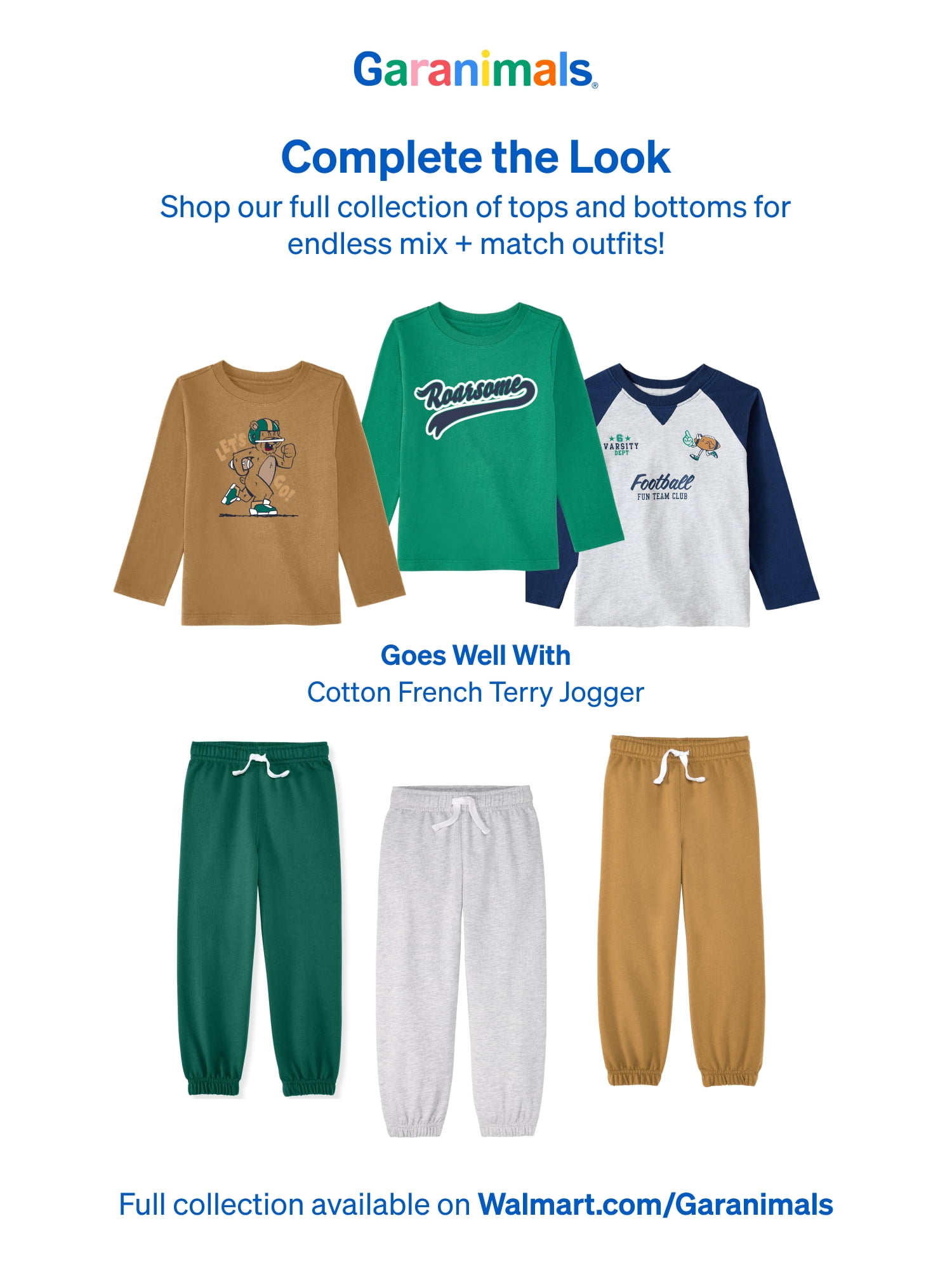 Garanimals Baby & Toddler Boys Long Sleeve Shirts, Single & 3-Pack, Sizes 0-6T