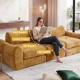 thumbnail image 6 of 102in Sectional Sofa for Living Room, Convertible Cloud Sofa Bed Sleeper, No Assembly Needed, Yellow, 6 of 7