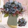 thumbnail image 2 of Artificial Flower Soft Texture Shooting Props Home Garden Decoration Ornaments Peony Fake Flower Wedding Bouquet, 2 of 6