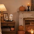 thumbnail image 2 of BingTong Fall Harvest Tealight Candle Holder, Resin Mummy & Scarecrow Figurine with Roasting Corn Marshmallow Stick, Mini Bonfire Base Halloween Thanksgiving Desktop Decor Ornament, 2 of 6