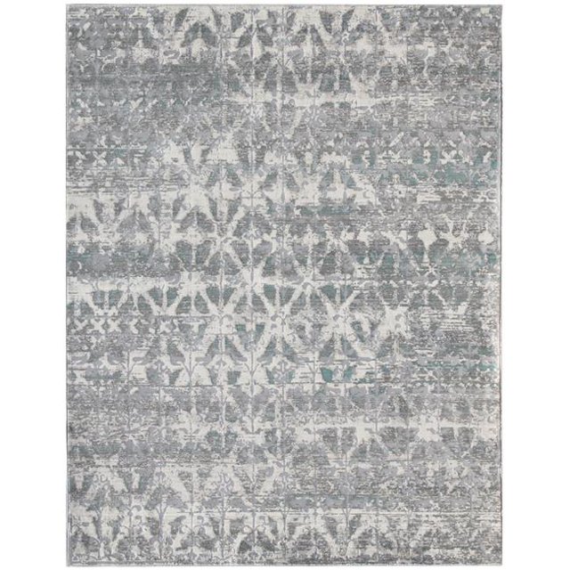 Amer Rug CAM6096139 9 ft. 6 in. x 13 ft. 9 in. Cambridge Transitional Power-Loomed Rug, Aqua