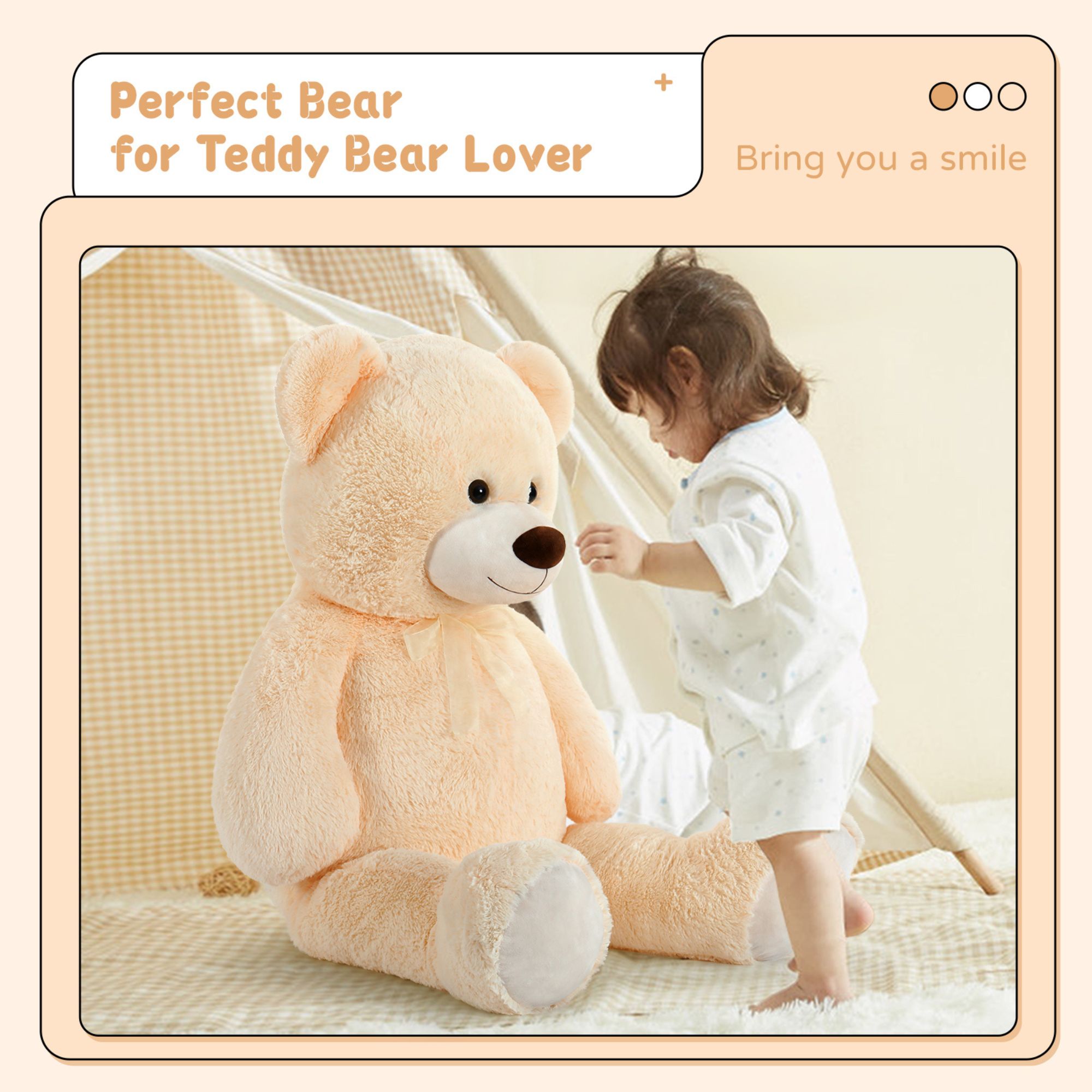 Morismos Giant Teddy Bear 35.4-Inch Plush Toy photo 4