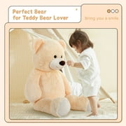 MorisMos Giant Teddy Bear 35.4 Giant Stuffed Animal Big Bear Plush Toy