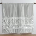 thumbnail image 2 of Levtex Home - Harleson Duvet Cover Set - Full/Queen Duvet Cover + Two Standard Pillow Cases - Tufted Chenille Frayed Tribal in grey and white - Duvet (90 x 94in.) and Pillow Case (26 x 20in.) - Cotton, 2 of 2