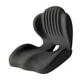 thumbnail image 4 of Cojín para silla de oficina, almohada de apoyo lumbar, cómodo cojín ergonómico para asiento y respaldo para sentarse durante largos períodos en la Negro, 4 of 10