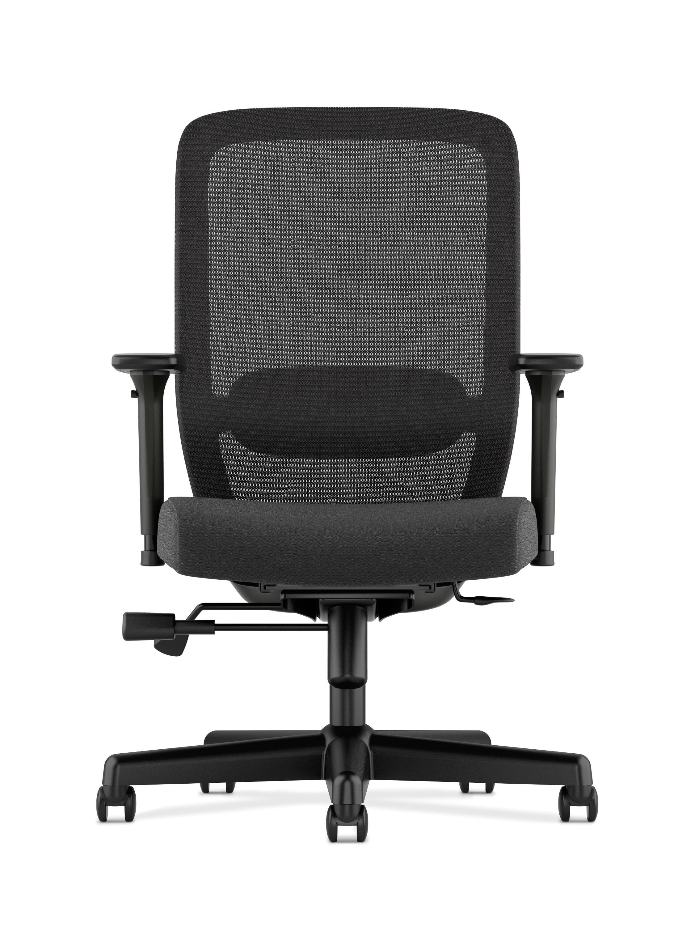HVL721 Mesh High-Back Computer Chair with Leather Seat for Office Desk Black basyx by HON Mesh Task Chair 