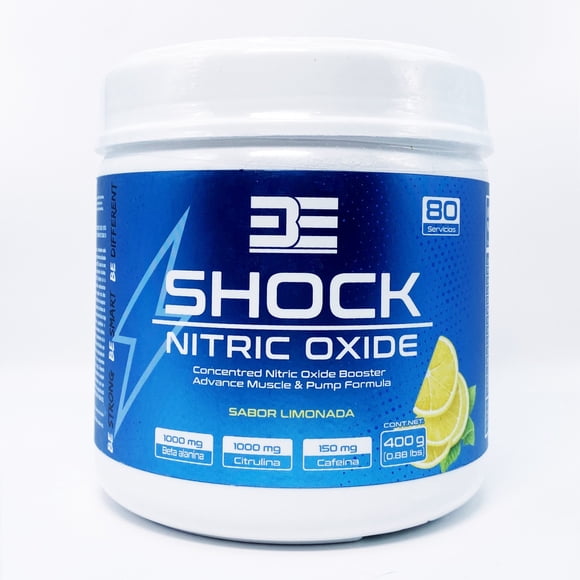 BE SUPPLEMENTS | SHOCK NITRIC OXIDE, sabor limonada | 400 gr