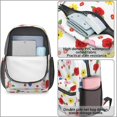 thumbnail image 4 of Pioneer Flower Floral Print Pattern 17" School Backpacks for Teens,Waterproof Oxford Fabric,S-Shape Padded Straps for School,Travel,Hiking,Camping, 4 of 6