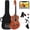 Natural Mahogany, variant on Best Choice Products 38in Beginner Acoustic Guitar Starter Kit w/ Gig Bag, Strap, Extra Strings - Dark Brown