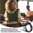 thumbnail image 3 of RENACLIPY Dual Headphone Splitter Audio Cable Splitter Copper Black 1Pack, 3 of 5