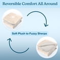 thumbnail image 5 of PETMAKER Dog Blanket - 80x100 Sherpa Blanket for Bed, Couch, or Car (Cream), 5 of 9