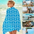 thumbnail image 4 of Elainilye Beach Towel, 59"x30" Lightweight Microfiber Striped Pool Towel Quick Dry Sand Resistant for Adults Swim Travel Outdoor Beach Gear​​, C, 4 of 6