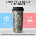 thumbnail image 2 of 18oz Travel Coffee Mug, 316 Stainless Steel Vacuum Insulated Tumbler with 2-in-1 Straw Lid & Strap, Camouflage Print, 2 of 6
