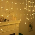 thumbnail image 4 of QWZNDZGR Icicle String Lights Christmas Fairy Light Outdoor Decoration Droop Led Curtain New Year Wedding Party Garland, 4 of 6