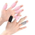 thumbnail image 4 of Hioecau 5Pcs Sports Finger Sleeves Adjustable Arthritis Pain Relief Finger Brace Splint Breathable Finger Guard Protector Compression Wrap, 4 of 8